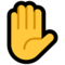 Raised Hand emoji on Microsoft